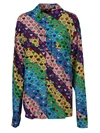 Alessandro Enriquez Printed Viscose Shirt In Multicolour