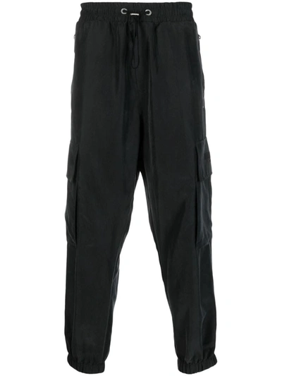Balmain Tapered Cargo Trousers In Black