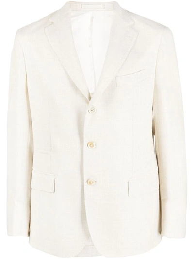 Eleventy Single-breasted Blazer In Beige