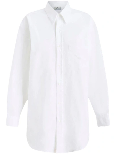 Etro Long-sleeve Cotton Shirt In White