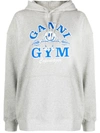 GANNI GANNI LOGO ORGANIC COTTON HOODIE