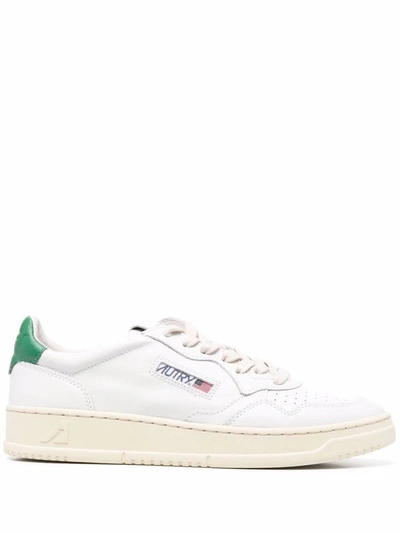 Autry Medialist Low Leather Sneakers In Green