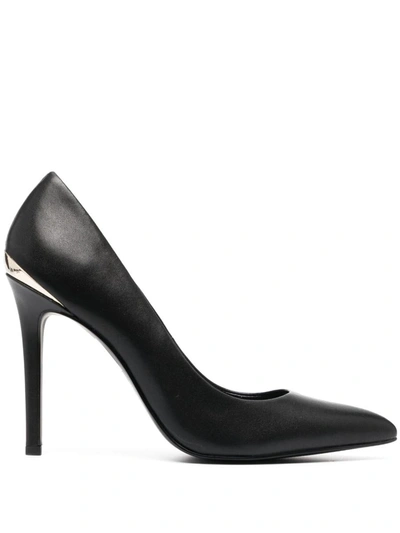 Just Cavalli 110mm Leather Pumps In Black