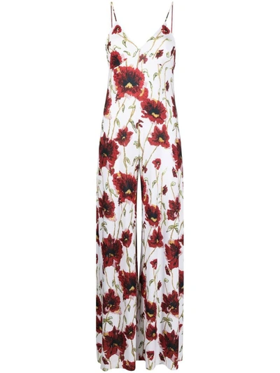 Norma Kamali Printed Jumpsuit In White