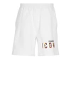 Dsquared2 Printed Icon Sunset Jogger Shorts In White