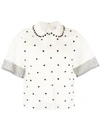 RED VALENTINO RED VALENTINO CRYSTAL-EMBELLISHED BLOUSE