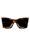 Saint Laurent Blaze Tortoiseshell-effect Sunglasses In Carey