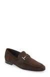 Tod's Double T Suede Loafers In Testa Moro