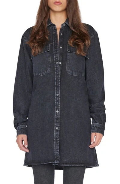 Frame A-line Denim Shirtdress In Pompeii Clean