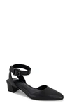 Splendid Lisetta Womens Padded Insole Almond Toe Kitten Heels In Black