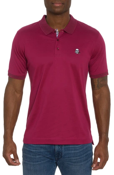 Robert Graham Men's Archie 2 Knit Polo Shirt In Dark Raspberry