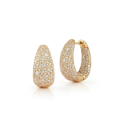 Dana Rebecca Designs Drd Jumbo Tapered Hoops In Yellow Gold