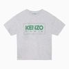 KENZO GREY CREW-NECK T-SHIRT WITH LOGO