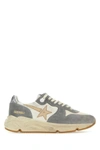 Golden Goose Running Sole Mixed Media Sneakers In Silverwhitecreamsmokegreysilver