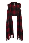 WOOLRICH WOOLRICH HOODED SCARF WITH CHECKED PATTERN