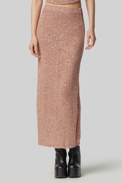 Altuzarra Milos Knit Sequined Maxi Skirt In Persian Rose