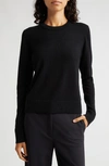 Vince Classic Crewneck Cashmere Sweater In Black