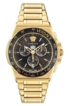 Versace Watch Greca Extreme Chrono In Ip Yellow Gold