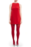 Theory Sleeveless Admiral Crepe Mini Shift Dress In Geranium