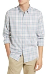 Faherty The Movement Shirt In Sea Storm Plaid In Navy White