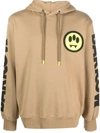 Barrow Logo-print Cotton Hoodie In Beige