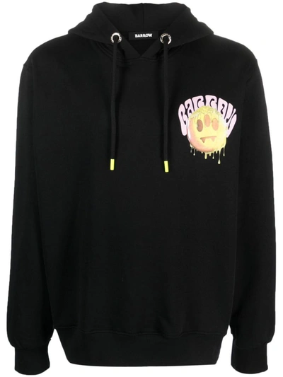 Barrow Printed Hoodie In Black