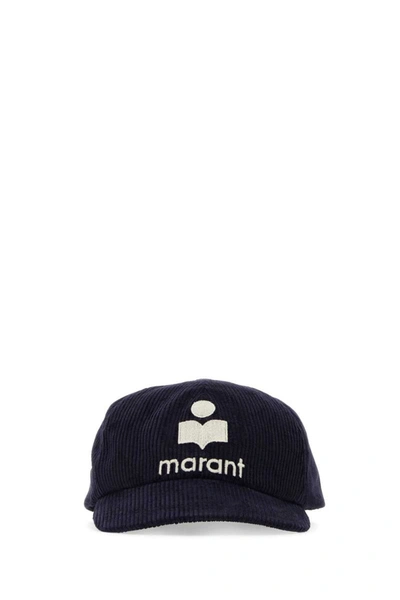 Isabel Marant Embroidered-logo Cotton Cap In Neutrals