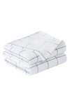 Southshore Fine Linens 2-piece Check Cotton Waffle Throw Blankets In White