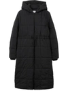 BURBERRY BURBERRY QUILTED HOODED LONG-SLEEVE COAT