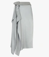 Fendi Asymmetrical Grey Skirt With Draped Detail In Grey