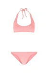 Lisa Marie Fernandez Stretch Terry Bikini Set In Pink