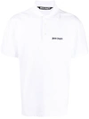 PALM ANGELS PALM ANGELS EMBROIDERED LOGO COTTON POLO SHIRT