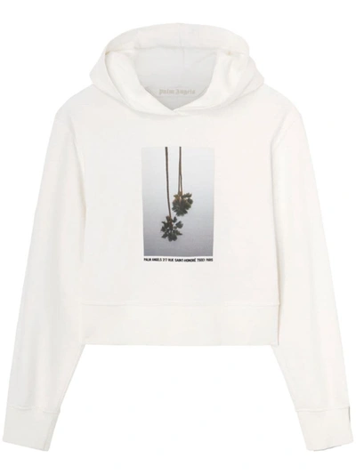 PALM ANGELS PALM ANGELS FITTED COTTON HOODIE