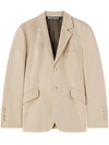 Palm Angels Men's Viscose Blazer In Beige