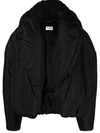 SAINT LAURENT SAINT LAURENT SILK TAFFETA CROPPED DOWN JACKET