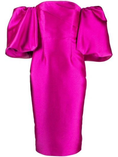 Solace London Marcia Midi Dress In Pink