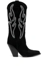 SONORA SONORA CRYSTAL DETAIL SUEDE WESTERN BOOTS