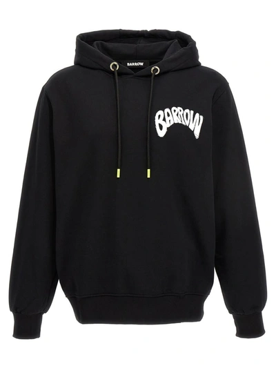 Barrow Printed Hoodie In Black