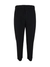 Issey Miyake Basics Plissé Tapered Trousers In Black