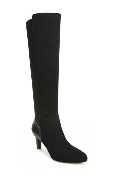 Lifestride Gracie Knee High Boot In Black Microsuede