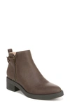 Lifestride Bonus Bootie In Chestnut Tumbled Faux Leather