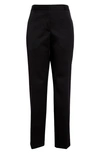 Jil Sander Straight-leg Ankle Grain De Poudre Trousers In Black