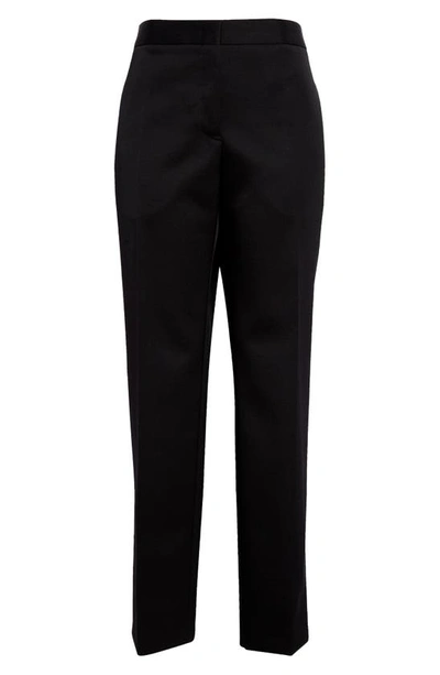 Jil Sander Straight-leg Ankle Grain De Poudre Trousers In Black