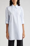 Jil Sander Friday Collared Relaxed Silhouette In 134-blue Fly Catcher
