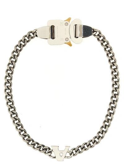 1017 Alyx 9 Sm Buckle Charm Logo Necklace Jewelry Silver