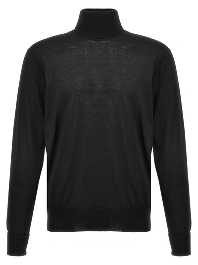 Pt Torino Merino Turtleneck Sweater In Black