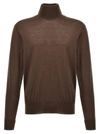 Pt Torino Lightweight Ribbed Turtleneck Sweater With Long Sleeves