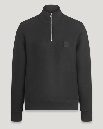 Belstaff Hockley Quarter Zip Sweatshirt In Black