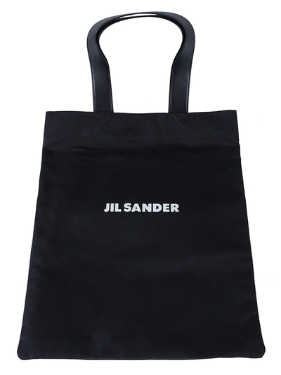 Jil Sander Shopping Bag In Nero