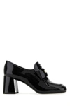 Miu Miu Patent Leather Loafers In Black